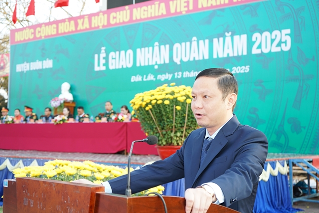 Huyện Buôn Đôn: Tổ chức Lễ giao nhận quân năm 2025